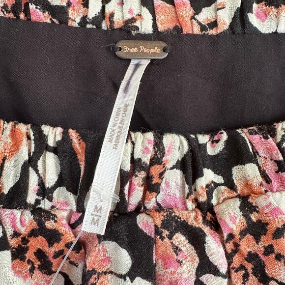 Free People Boho Jael Cut-Out Floral Mini Long Sleeve Dress Cottagecore MEDIUM - Picture 6 of 12